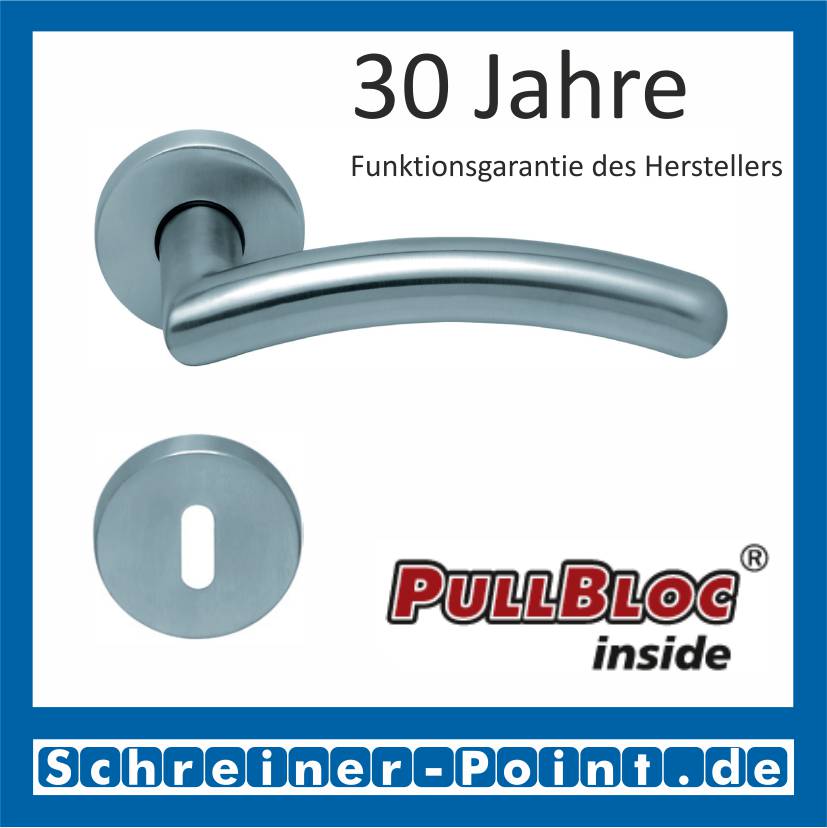 Scoop Prima PullBloc Rundrosettengarnitur Rosette Edelstahl matt